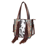 American Darling Tote Hand Tooled Hair-On Genuine Leather women bag western handbag purse