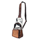 American Darling Sling Hand Tooled Hair-On Genuine Leather women bag western handbag purse