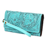 American Darling Clutch Hand Tooled Genuine Leather women bag western handbag purse