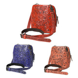 American Darling Cross Body Hand Tooled Genuine Leather women bag western handbag purse