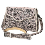 American Darling ADBG1137A Clutch Hand Tooled Genuine Leather women bag western handbag purse