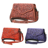 American Darling ADBG1137A Clutch Hand Tooled Genuine Leather women bag western handbag purse