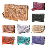 American Darling Clutch Hand Tooled Genuine Leather women bag western handbag purse