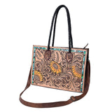 American Darling Tote Hand Tooled Genuine Leather women bag western handbag purse