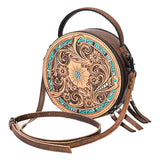 American Darling Canteen Hand Tooled Genuine Leather Women Bag Western Handbag Purse