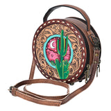 American Darling Canteen Hand Tooled Genuine Leather Women Bag Western Handbag Purse