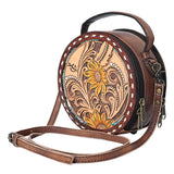 American Darling Canteen Hand Tooled Genuine Leather Women Bag Western Handbag Purse