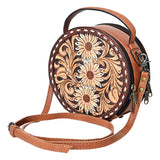 American Darling Canteen Hand Tooled Genuine Leather Women Bag Western Handbag Purse