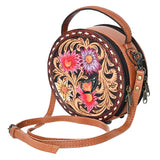 American Darling Canteen Hand Tooled Genuine Leather Women Bag Western Handbag Purse