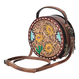 American Darling Canteen Hand Tooled Genuine Leather Women Bag Western Handbag Purse