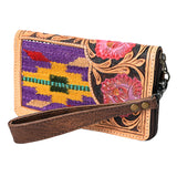 American Darling Organiser Hand Tooled Saddle Blanket Genuine Leather Women Bag Western Handbag Purse