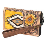 American Darling Organiser Hand Tooled Saddle Blanket Genuine Leather Women Bag Western Handbag Purse