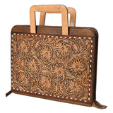 American Darling Briefcase Hand Tooled Genuine Leather Women Bag Western Handbag Purse