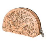 American Darling Coin Purse Hand Tooled Genuine Leather Women Bag Western Handbag Purse