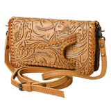 American Darling Clutch Hand Tooled Genuine Leather Women Bag Western Handbag Purse