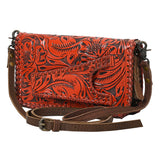 American Darling Clutch Hand Tooled Genuine Leather Women Bag Western Handbag Purse