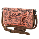 American Darling Clutch Hand Tooled Genuine Leather Women Bag Western Handbag Purse