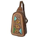 American Darling Cross Body Hand Tooled Genuine Leather women bag western handbag purse