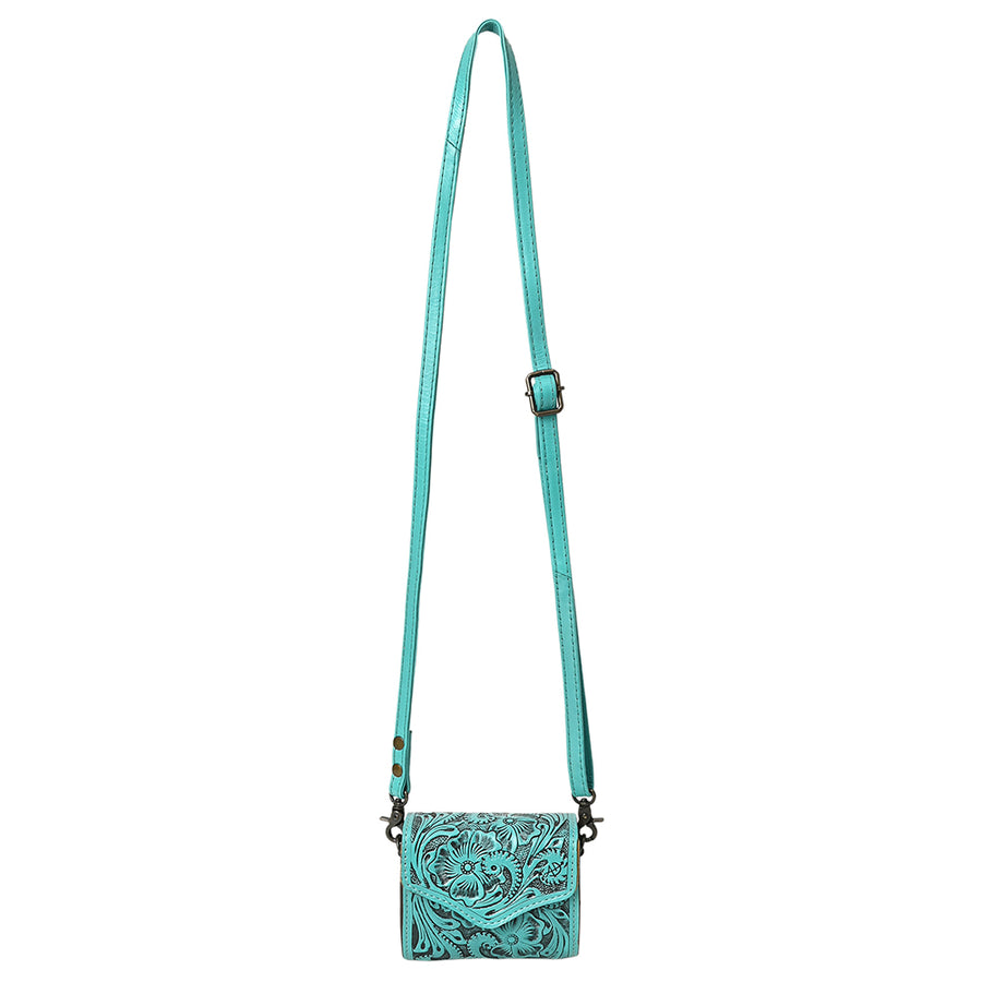 American Darling Hand Tooled Genuine Leather Western Wallet Bag – Compact Crossbody with Premium Craftsmanship for Everyday Use