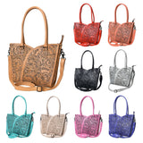 Tote Hand Tooled Genuine Leather women bag western handbag purse