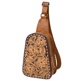 American Darling Sling Hand Tooled Genuine Leather Women Bag Western Handbag Purse