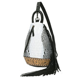 American Darling Sling Hand Tooled Crocodile Embossed Genuine Leather Women Bag Western Handbag Purse