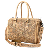 American Darling Duffel Hand Tooled Genuine Leather Women Bag Western Handbag Purse