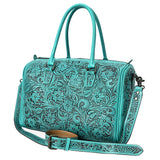 American Darling Duffel Hand Tooled Genuine Leather Women Bag Western Handbag Purse