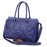 American Darling Duffel Hand Tooled Genuine Leather Women Bag Western Handbag Purse