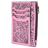 American Darling Card-Holder Hand Tooled Genuine Leather Women Bag Western Handbag Purse