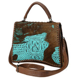 American Darling Tote Crocodile Embossed Genuine Leather Women Bag Western Handbag Purse