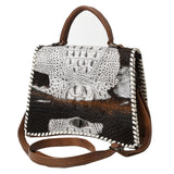 American Darling Tote Crocodile Embossed Genuine Leather Women Bag Western Handbag Purse