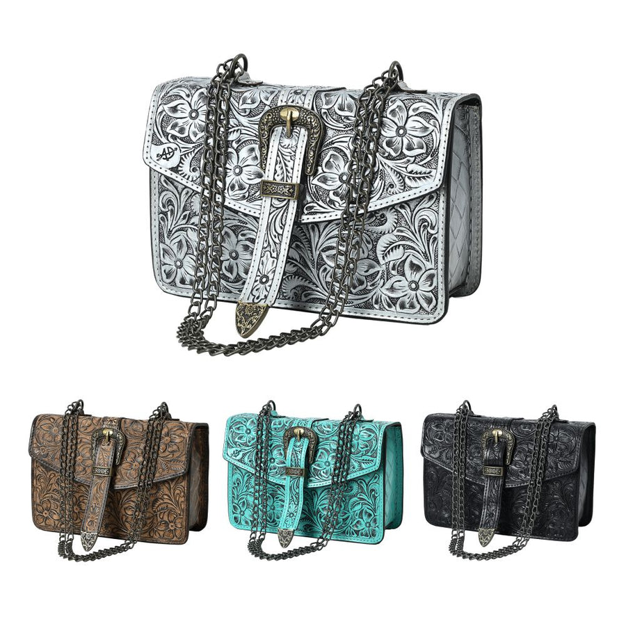 American Darling Small Crossbody Beautifully Hand Tooled Genuine Leather Women bag Western handbag purse | for Cute