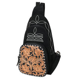 American Darling Sling Hand Tooled Genuine Leather Women Bag Western Handbag Purse