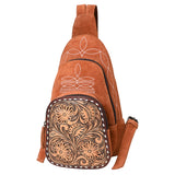 American Darling Sling Hand Tooled Genuine Leather Women Bag Western Handbag Purse