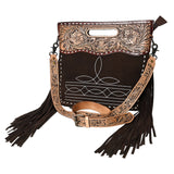 American Darling Beautifully Hand Tooled Genuine Leather women bag western handbag purse