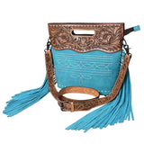 American Darling Beautifully Hand Tooled Genuine Leather women bag western handbag purse