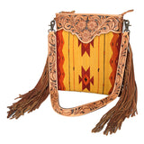 American Darling Cross Body Hand Tooled Saddle Blanket Genuine Leather Women Bag Western Handbag Purse