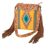 American Darling Cross Body Hand Tooled Saddle Blanket Genuine Leather Women Bag Western Handbag Purse