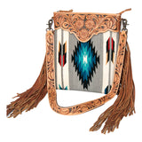 American Darling Cross Body Hand Tooled Saddle Blanket Genuine Leather Women Bag Western Handbag Purse