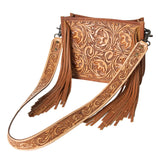 American Darling Messenger Hand Tooled Genuine Leather Women Bag Western Handbag Purse