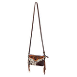 American Darling Small Crossbody Hand Tooled Hair On Genuine Leather Women Bag Western Handbag Purse