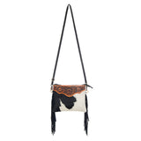 American Darling Small Crossbody Hand Tooled Hair On Genuine Leather Women Bag Western Handbag Purse