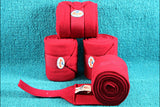 Crimson Red Professional Choice Tack Horse Leg Pile Fleece Polo Wrap Set Of 4