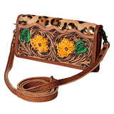 American Darling ADBG486A Wallet Hand Tooled Genuine Leather Women Bag Western Handbag Purse