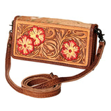 American Darling ADBG486A Wallet Hand Tooled Genuine Leather Women Bag Western Handbag Purse