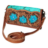 American Darling ADBG486A Wallet Hand Tooled Genuine Leather Women Bag Western Handbag Purse