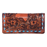 American Darling ADBG497BR1 Wallet Hand Tooled Genuine Leather Women Bag Western Handbag Purse