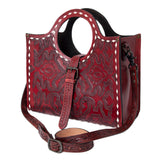 American Darling ADBG500 Tote Hand Tooled Genuine Leather Women Bag Western Handbag Purse