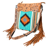 American Darling Signature Crossbody Hand Tooled Saddle Blanket Genuine Leather Women Bag Western Handbag Purse